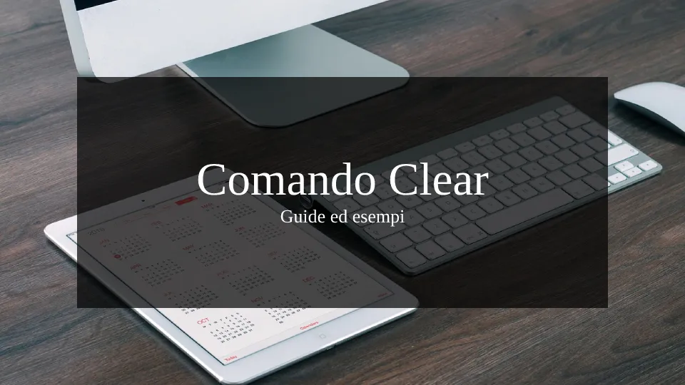 Linux: comando clear