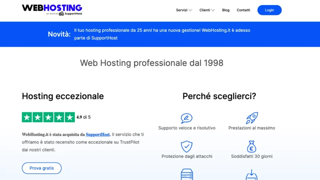 Creare Sito Webhosting It
